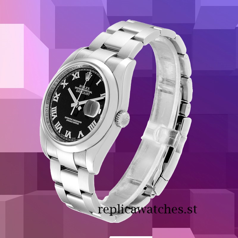 Rolex Datejust 36mm Men's 116200BKRO Silver-tone Black Dial - Image 3