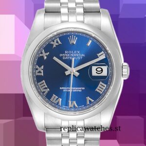 Rolex Datejust Men's 116200BLRJ 36mm Automatic Silver-tone