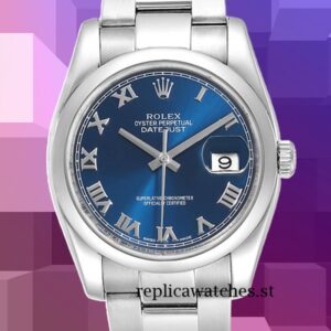 Rolex Datejust 36mm Men's 116200BLRO Silver-tone