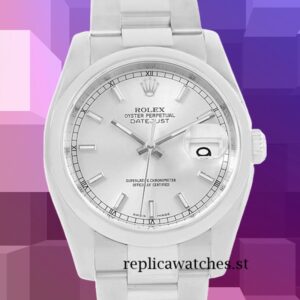 Rolex Datejust 36mm 116200SSO Men's Silver Floral Dial