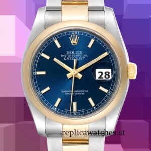 Rolex Datejust 36mm 116203SDO Men's Automatic Blue Dial