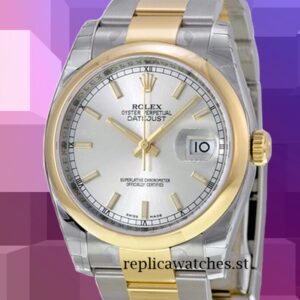 Rolex Datejust Men's 36mm 116203SSO Silver-tone Automatic