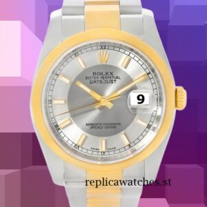 Rolex Datejust Men's 116203STSO 36mm Silver Tuxedo Dial Automatic