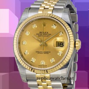 Rolex Datejust Men's 116233-CDJ 36mm Champagne Dial