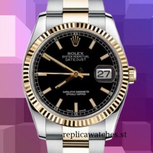 Rolex Datejust Men's 116233BKSO 36mm Silver-tone