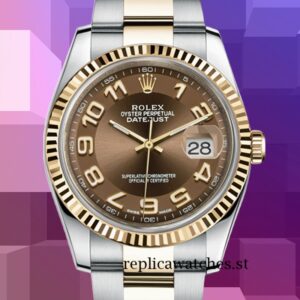 Rolex Datejust 36mm 116233BRAO Men's Silver-tone