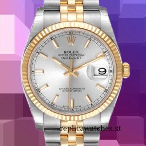 Rolex Datejust 36mm 116233SSJ Men's Automatic Silver-tone