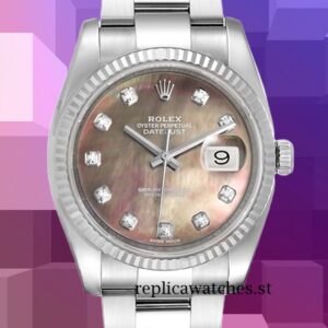 Rolex Datejust 36mm Men's 116234BKMDO Silver-tone Automatic
