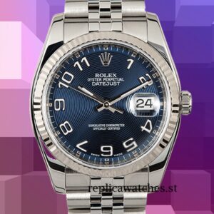 Rolex Datejust Men's 36mm 116234BLCAJ Silver-tone