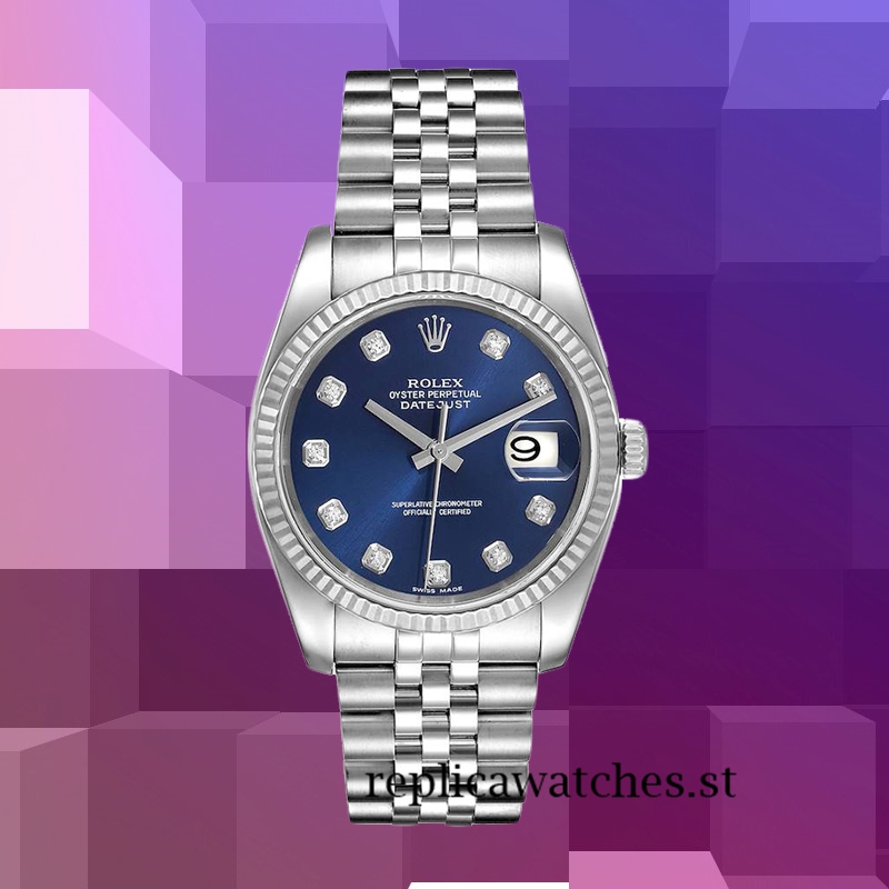 Rolex Datejust 36mm 116234BLDJ Men's Silver-tone Blue Dial - Image 2
