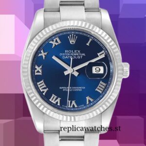 Rolex Datejust Men's 36mm 116234BLRO Blue Dial
