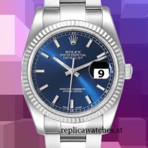 Rolex Datejust 116234BLSO 36mm Men's Silver-tone Automatic