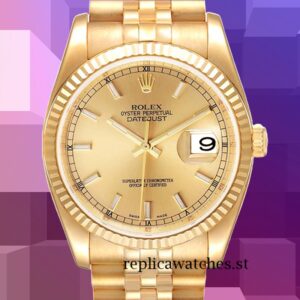 Rolex Datejust 116238-0059 36mm Men's Champagne Dial