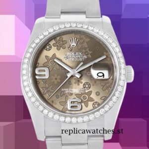 Rolex Datejust 36mm Men's 116244BFAO Silver-tone Automatic