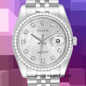 Rolex Datejust 36mm Men's 116244SJDJ Silver-tone