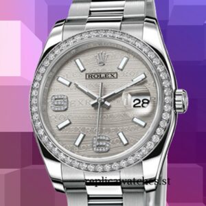 Rolex Datejust Men's 36mm 116244-72600 Silver Wave Dial
