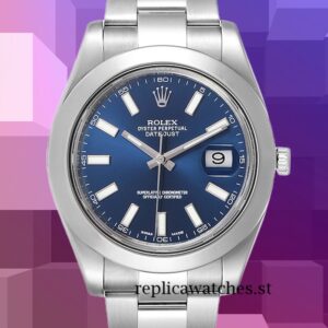 Rolex Datejust 41mm Men's 116300BLSO Blue Dial Automatic