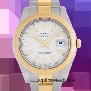 Rolex Datejust Men's 41mm 116333-72213 White Dial