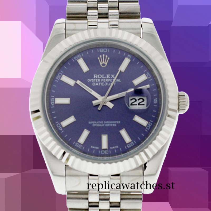 Rolex Datejust Men's 116334BLSJ 41mm Blue Dial
