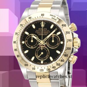 Rolex Daytona 40mm 116523BKSO Men's Automatic Silver-tone