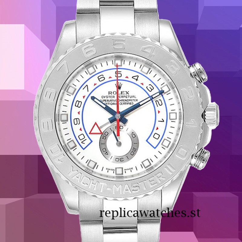 Rolex Yacht-master 116689-0001 Men's 44mm Silver-tone White Dial