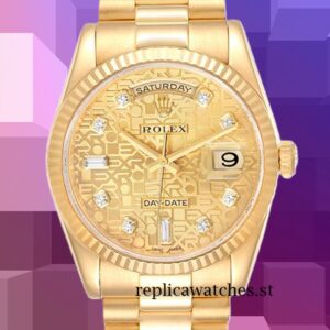 Rolex Day-Date Men's 36mm 118238CJDP Yellow Gold-tone