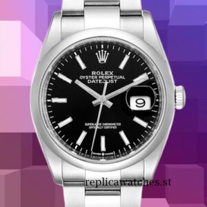 Rolex Datejust 36mm Men's m126200-0004 Black Dial