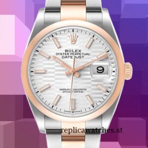 Rolex Datejust Men's m126201-0034 36mm Silver Fluted Dial Silver-tone