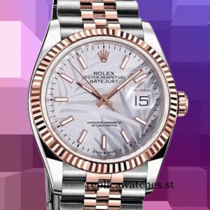 Rolex Datejust Men's M126231-0031 41mm Silver Palm Motif Dial Automatic