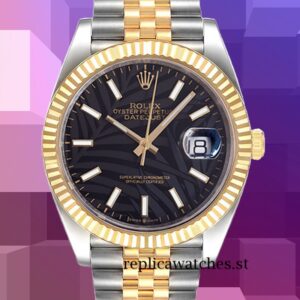 Rolex Datejust 126233 41mm Men's Black Palm Motif Dial Automatic