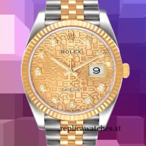 Rolex Datejust m126233-0033 Men's 36mm Gold Jubilee Dial
