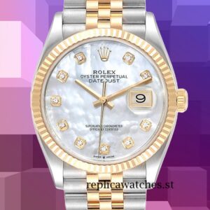 Rolex Datejust Men's m126233-0023 36mm Silver-tone Automatic