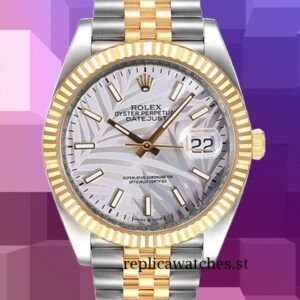 Rolex Datejust 126233 41mm Men's Silver Palm Motif Dial Automatic