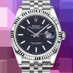 Rolex Datejust 41mm 126234 Men's Black Palm Motif Dial Automatic