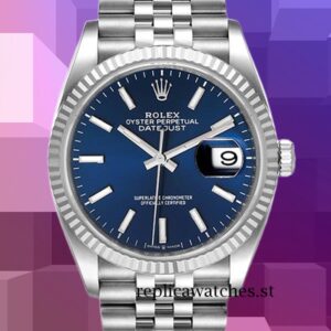 Rolex Datejust Men's 126234BLSJ 36mm Silver-tone Automatic