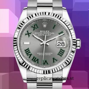 Rolex Datejust 36mm Men's m126234-0046 Wimbledon Dial Silver-tone