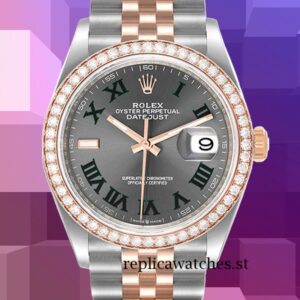 Rolex Datejust m126281rbr-0017 Men's 36mm Silver-tone Automatic
