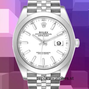 Rolex Datejust 41mm m126300-0006 Men's White Dial