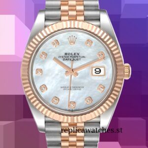 Rolex Datejust Men's 41mm m126331-0014 Automatic White Mother of Pearl Dial