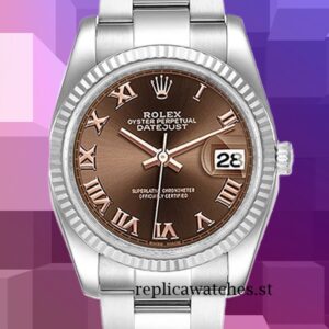 Rolex Datejust 40mm 126334CHRO Men's Silver-tone Chocolate Dial
