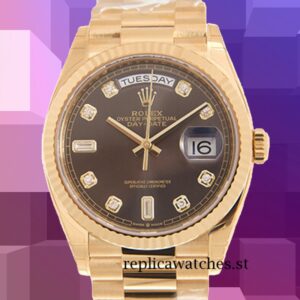 Rolex Day-date 36mm m128238-0022 Unisex Automatic Brown Dial