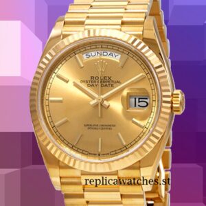 Rolex Day-date Unisex 36mm m128238-0045 Gold-tone Champagne Dial