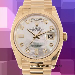 Rolex Day-date 36mm m128238-0011 Unisex Automatic Mother of Pearl Dial