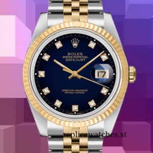 Rolex Datejust 36mm Men's 16233BLDJ Automatic Silver-tone