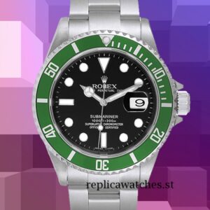 Rolex Submariner Men's 16610LV 40mm Black Dial Silver-tone