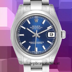 Rolex Datejust 31mm Ladies m178240-0026 Blue Dial Silver-tone