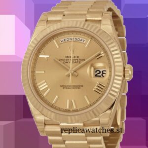 Rolex Day-Date 40mm m228238-0002 Men's Champagne Dial