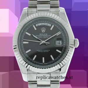 Rolex Day-date 40mm Men's 228239BKSP Silver-tone Automatic