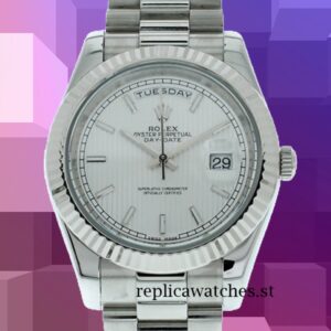 Rolex Day-Date Men's 40mm 228239 Silver-tone White Dial