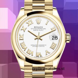 Rolex Datejust Ladies m278248-0020 31mm Gold-tone White Dial